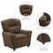 Flash Furniture Kids Recliner, 25" to 39" x 28", Upholstery Color: Brown, Weight Capacity: 90 lb. BT-7950-KID-MIC-BRWN-GG - alternate 7
